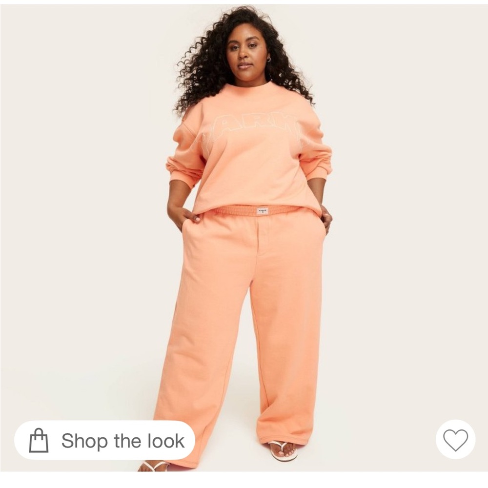 Parke x Target Wide-Leg Cozy Sweatpants in Peach